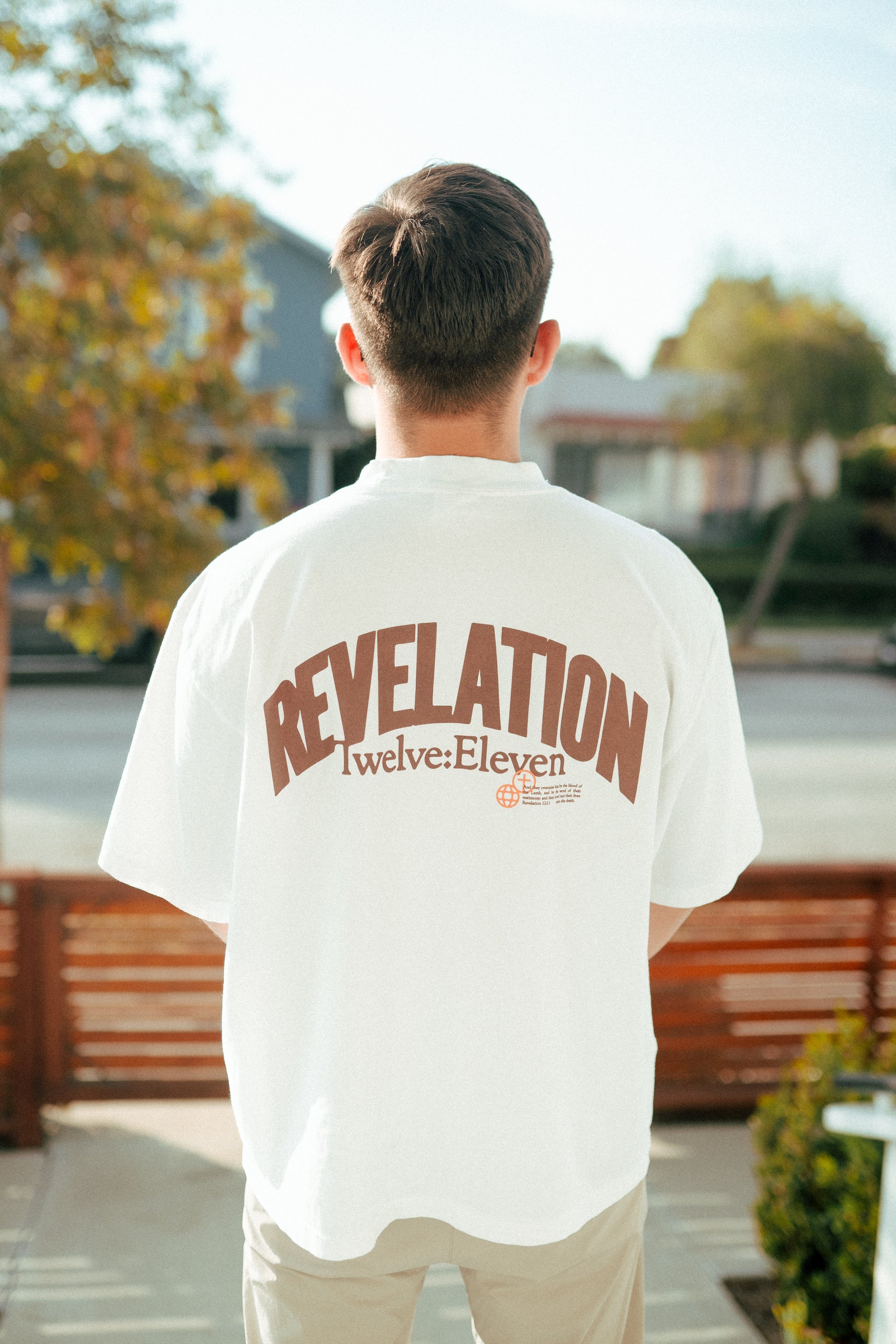 “Revelation 12:11” T-Shirt (White/Oatmeal)