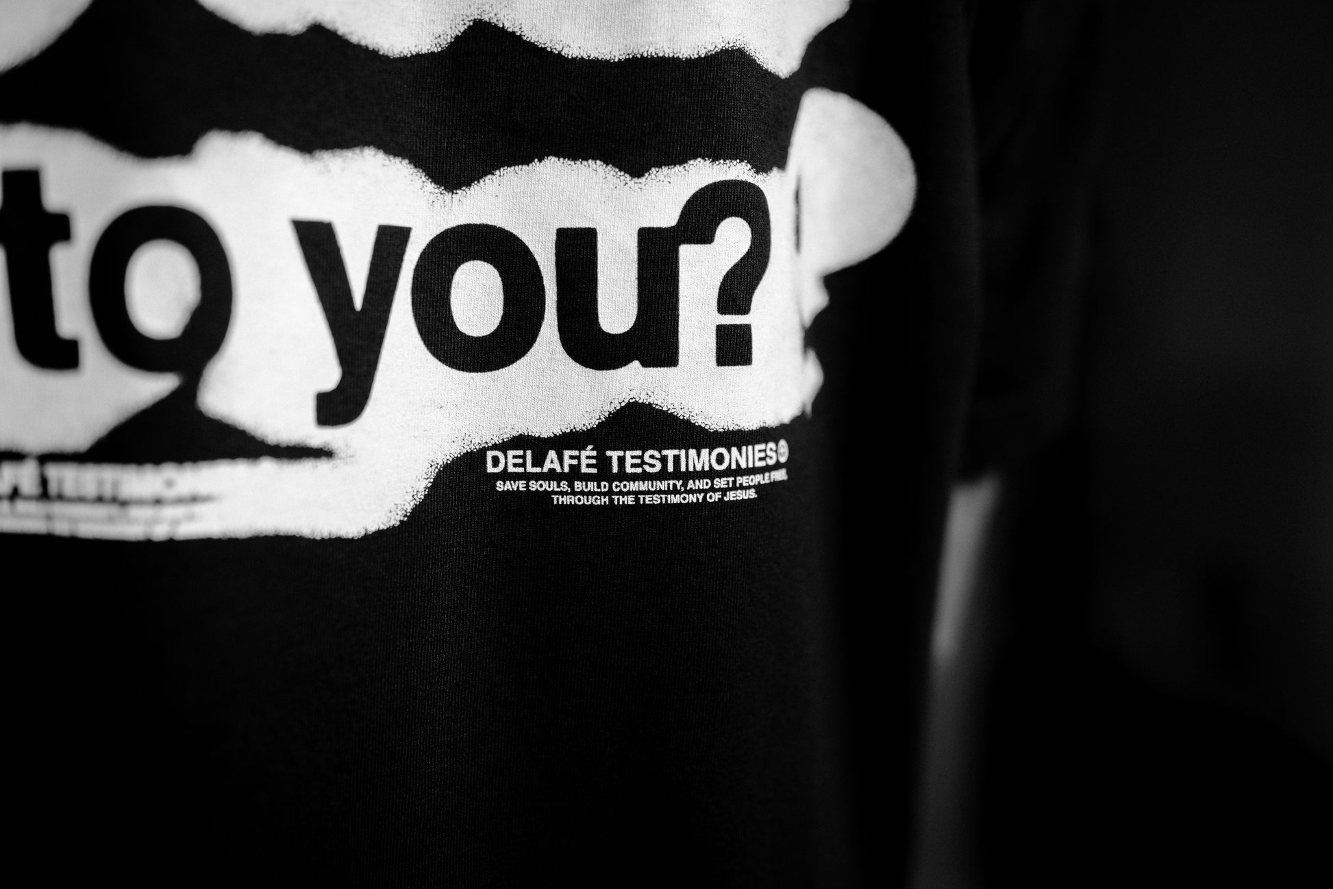 “Who Is Jesus To You?” T-Shirt (Black)