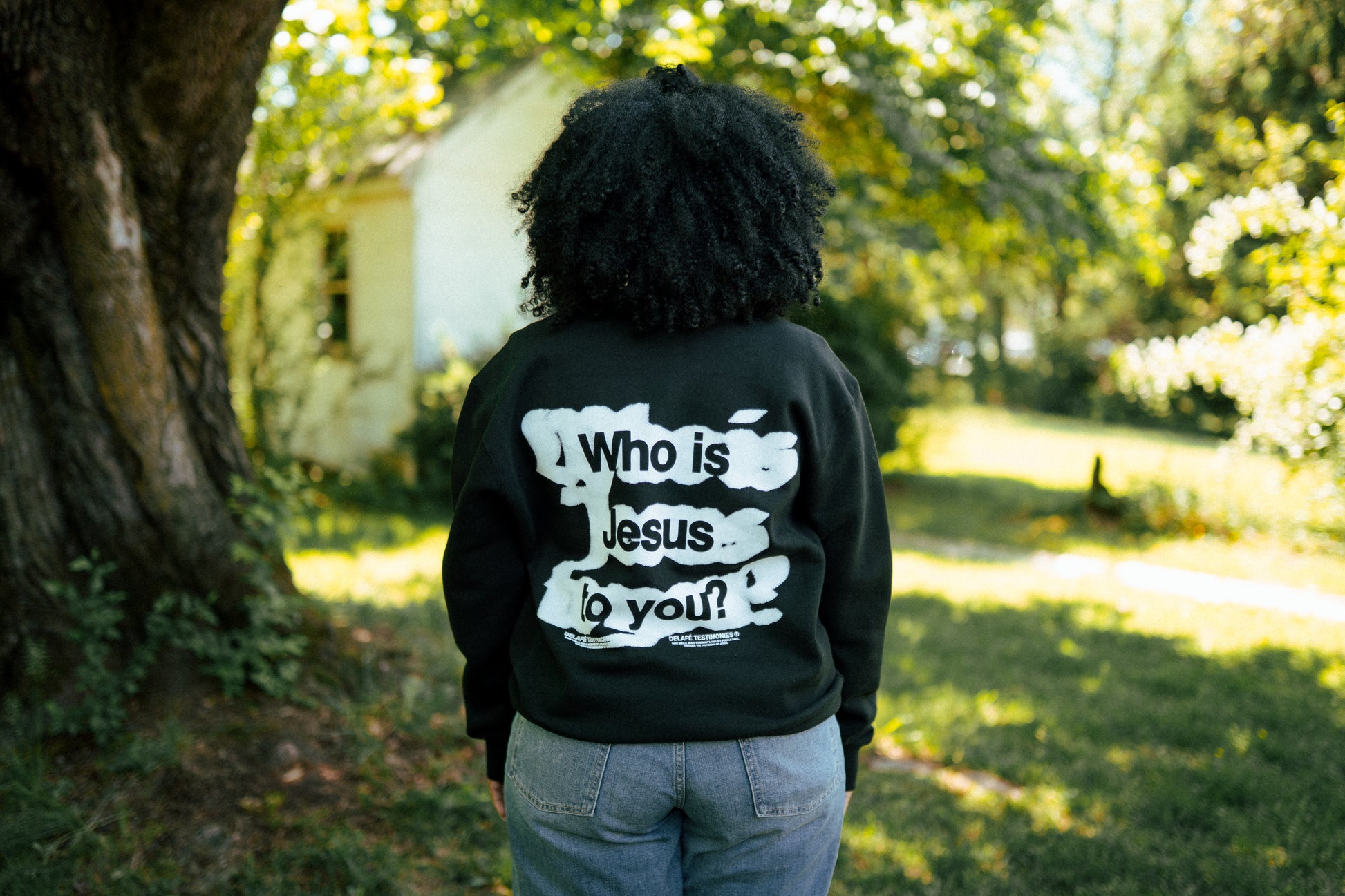 “Who is Jesus to you?” Crewneck (Black)